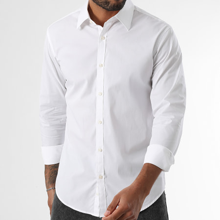 LBO - Lote de 2 camisas de popelina de manga larga 0001 0007 Blanco Negro